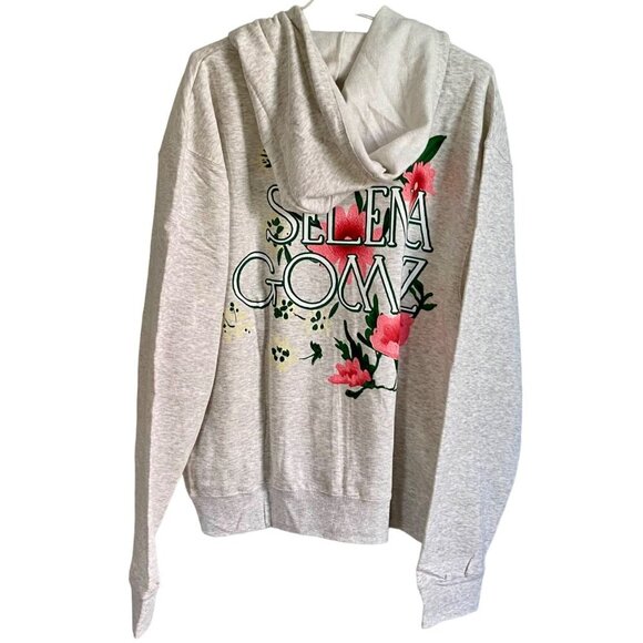 Selena Gomez Gray Floral Full Zip Hoodie Women's Plus Size 1X 2X 3X NEW NWT - Picture 9 of 14